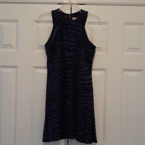 Blue and black dress